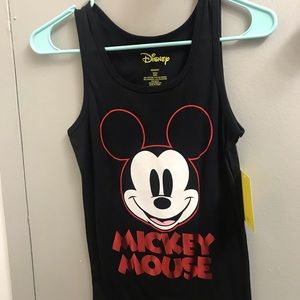 Cute Black Sleeveless Mickey Mouse Top
